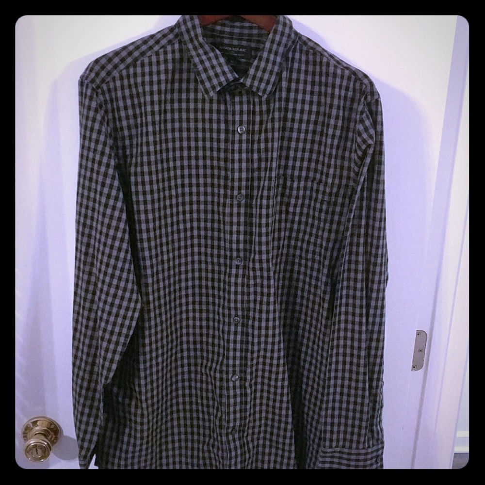 Banana republic extra large gray and black gingham